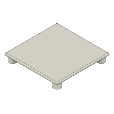 MODULAR SOLUTIONS POLYAMIDE PART&lt;br&gt;END CAP 90MM X 90MM LIGHT GRAY